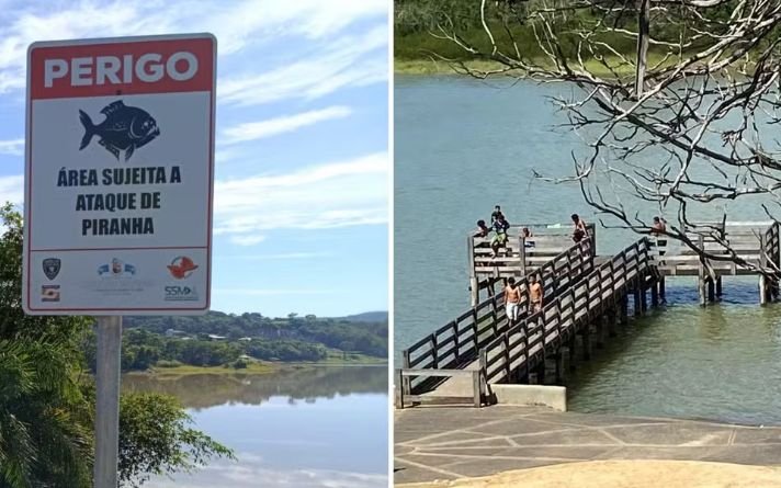 Ataque de piranha deixa dois jovens feridos no Lago Corumbá, em Caldas Novas