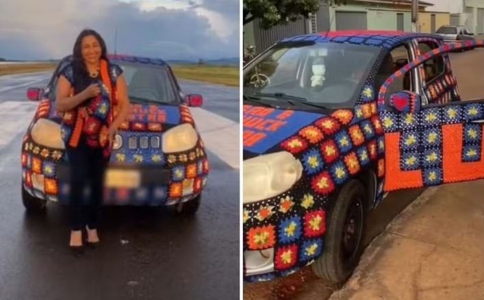 Carro de crochê coloca artesã de GO em destaque