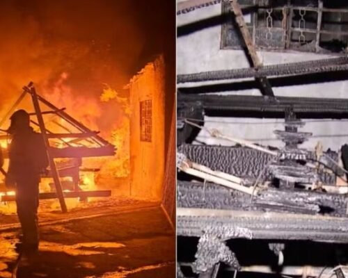 Fogo em fábrica se espalha e mobiliza bombeiros em Goiânia