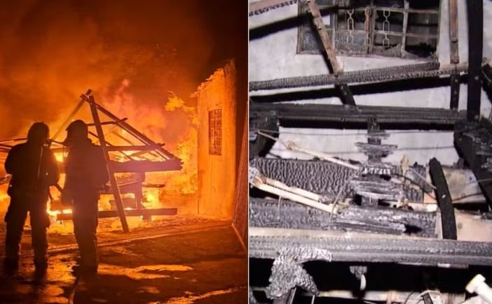 Fogo em fábrica se espalha e mobiliza bombeiros em Goiânia