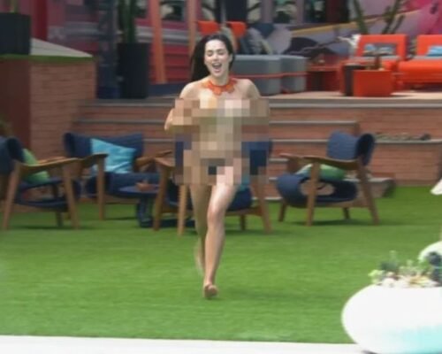 Promessa no BBB 26 faz Jordana pular seminua na piscina; assista