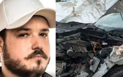 Cantor Israel, dupla de Rodolffo, bate em cavalo e sofre acidente na BR-153 em Goiânia