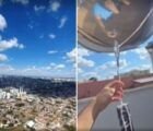 Jovem lança celular preso a balões, registra Goiânia do alto e recupera aparelho intacto