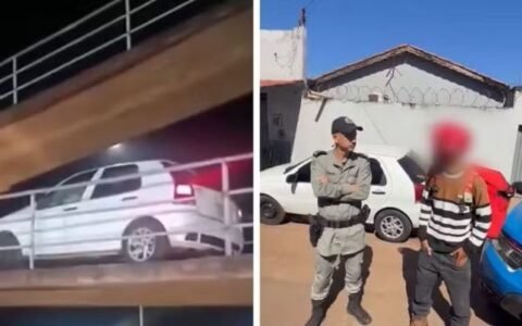 Vídeo de carro em passarela leva polícia a localizar motorista em Goiás