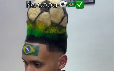Barbeiro transforma cabelo em estádio de futebol e viraliza nas redes