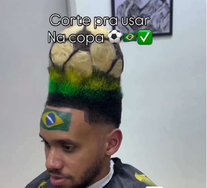 Barbeiro transforma cabelo em estádio de futebol e viraliza nas redes