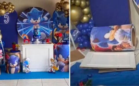Mulher invade aniversário do filho da ex, destrói decoração e é presa