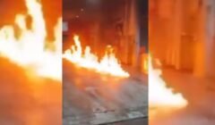 Vídeo mostra motociclista incendiando posto após reclamar de gasolina; assista