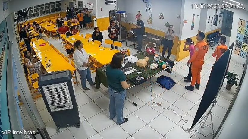 Vídeo mostra momento em que bombeiros realizam desengasgo e salvam servidora em Acreúna