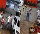 Vendedora cai de motocicleta após colega acelerar veículo em loja de Itaberaí