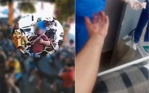 Torcedor fica com a mão dilacerada após rojão explodir em bar de Goiás