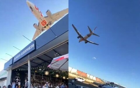 Avião passa perto de bar em Goiânia e vídeo viraliza