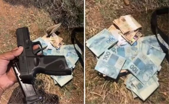 Menina de 11 anos é encontrada com arma e R$ 7 mil na madrugada