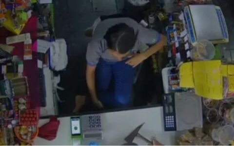 Vídeo registra ameaça com machadinha durante roubo a comércio em Rio Verde