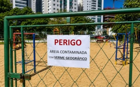 Parquinho interditado em Goiânia terá areia substituída após contaminação