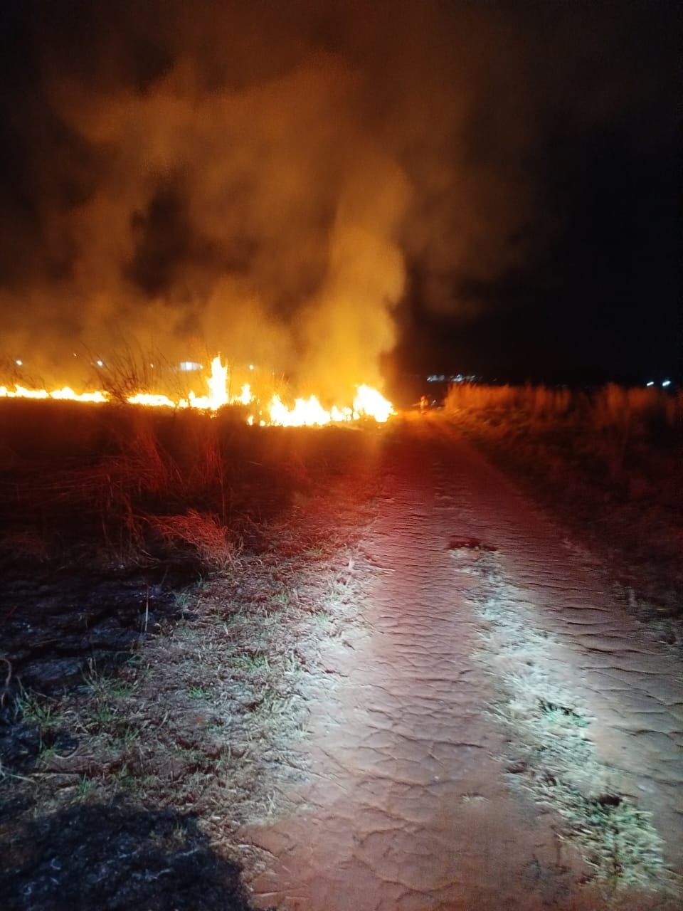 Incêndio ameaça estação elétrica e ETA durante duas horas em Caldas Novas