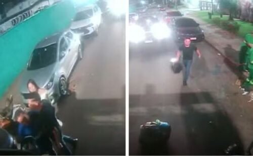 Homem agride motorista durante coleta de lixo em Goiânia