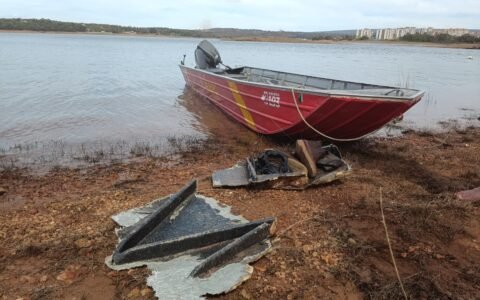 Avião anfíbio cai no Lago Corumbá, em Caldas Novas