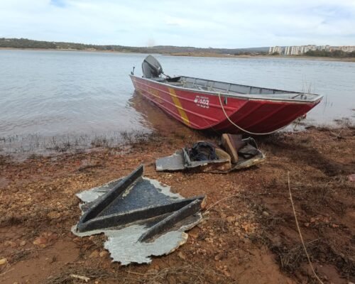 Avião anfíbio cai no Lago Corumbá, em Caldas Novas