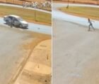 Mulher salta de carro para escapar de marido em Rio Verde