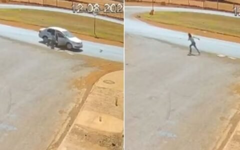 Mulher salta de carro para escapar de marido em Rio Verde