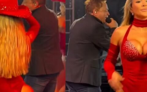 Vídeo de show de Leonardo viraliza após look das bailarinas dividir a web