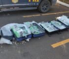 PRF apreende cerca de mil frascos de lança-perfume em ônibus interestadual, na BR-153