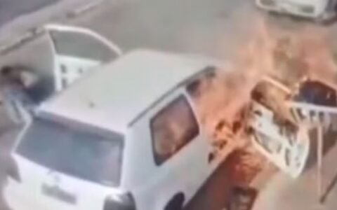 Carro pega fogo e homem fica com 40% do corpo queimado em Cezarina
