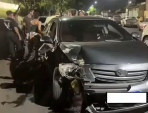 Motorista bate em seis carros e foge a pé em Mineiros