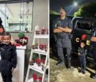 Menino escolhe CPE como tema de aniversário e recebe policiais em festa